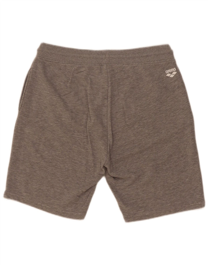 Arena Herren-Freizeitshorts aus mittelgrau gesprenkelter Baumwolle