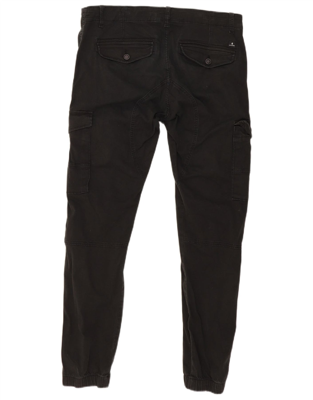 JACK & JONES Herren Jogger-Cargohose W34 L30 Schwarze Baumwolle