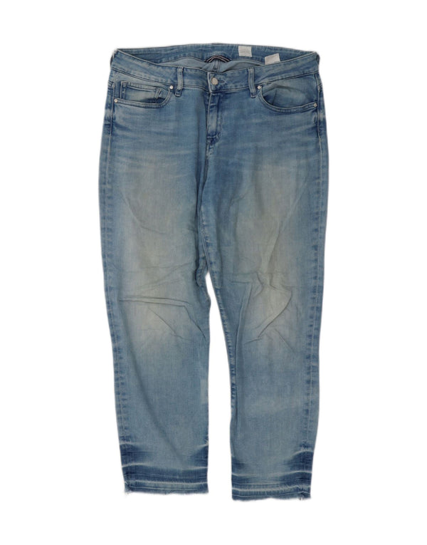 Tommy Hilfiger Damen Venice Crop Skinny Jeans W33 L26 Blaue Baumwolle