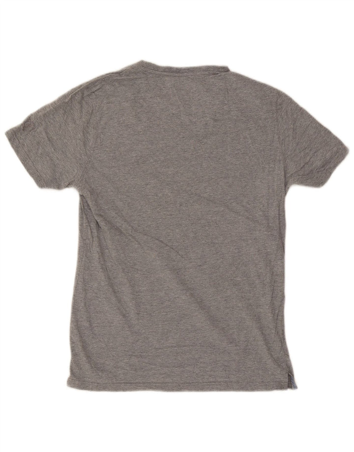 Massimo Dutti Herren T-Shirt Top Mittelgrau