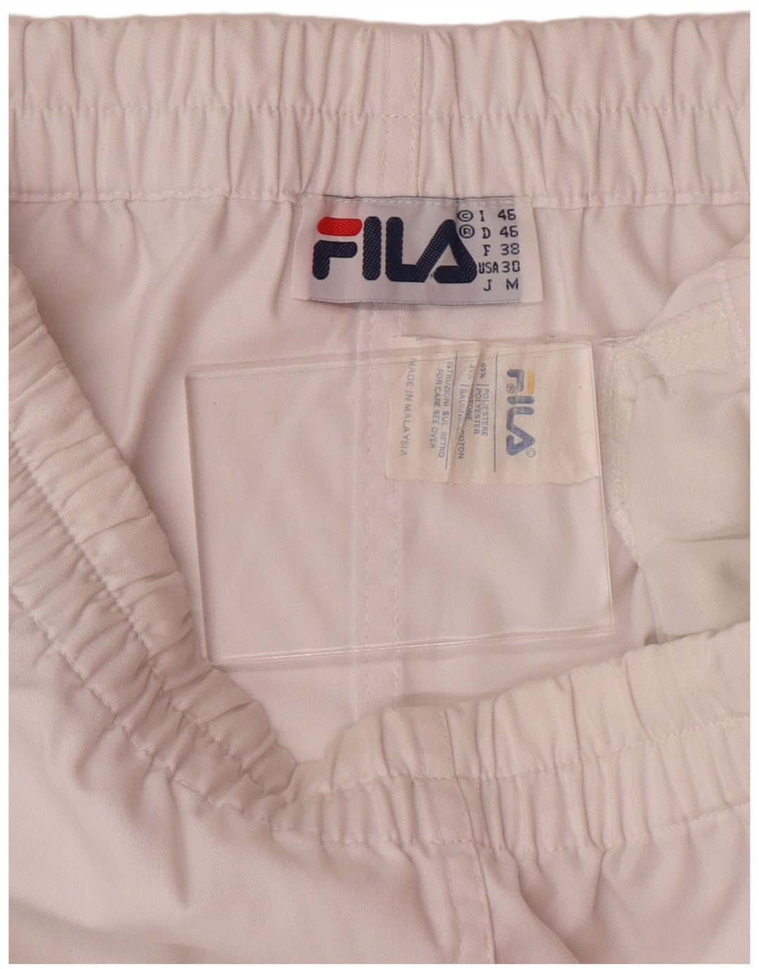 FILA Herren Sportshorts IT 46 Small Weiß Polyester