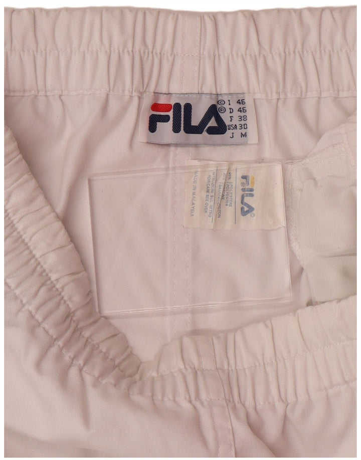 FILA Herren Sportshorts IT 46 Small Weiß Polyester