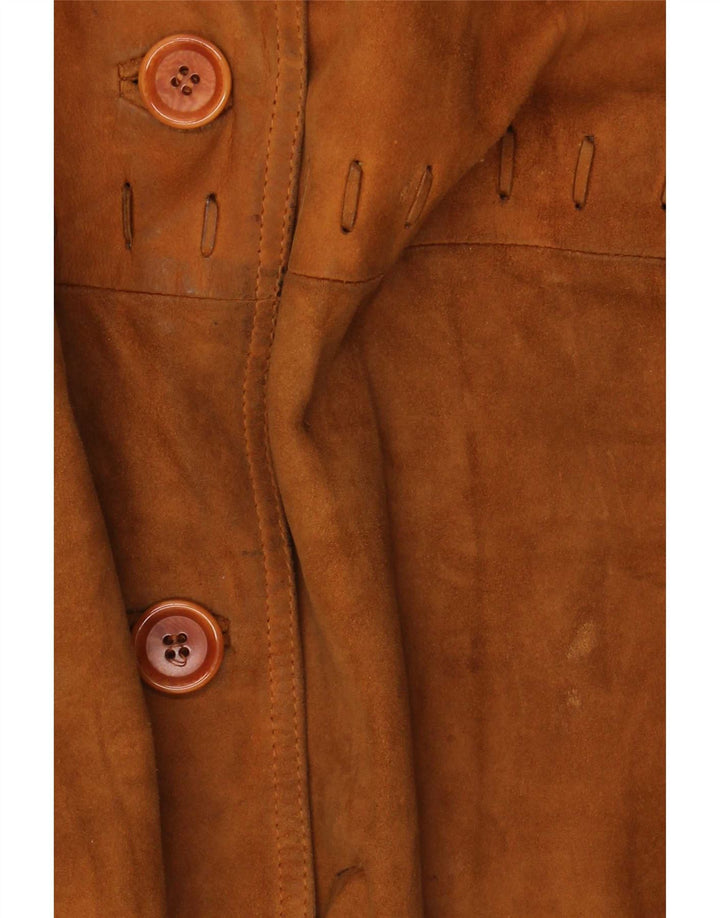 Conbipel Damen Übergroße Wildlederjacke IT 46 Large Braun