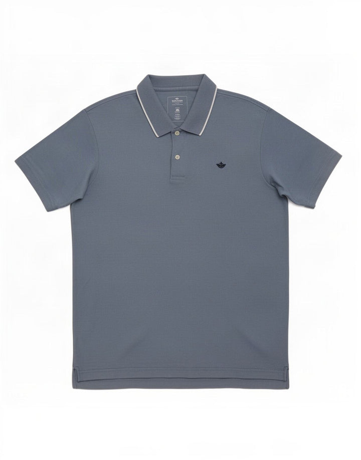 Dockers Herren-Poloshirt aus mittelblauer Baumwolle