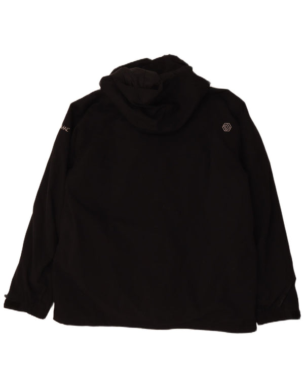 Animal Herren-Utility-Jacke mit Kapuze, UK 42 XL, schwarzes Nylon