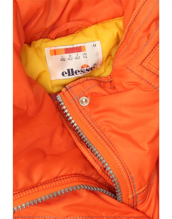 Ellesse Womens Loose Fit Skijacke UK 14 Large Orange Polyamid