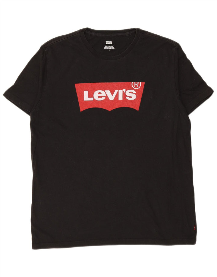 LEVI'S Herren-T-Shirt mit Grafik, mittelschwarze Baumwolle