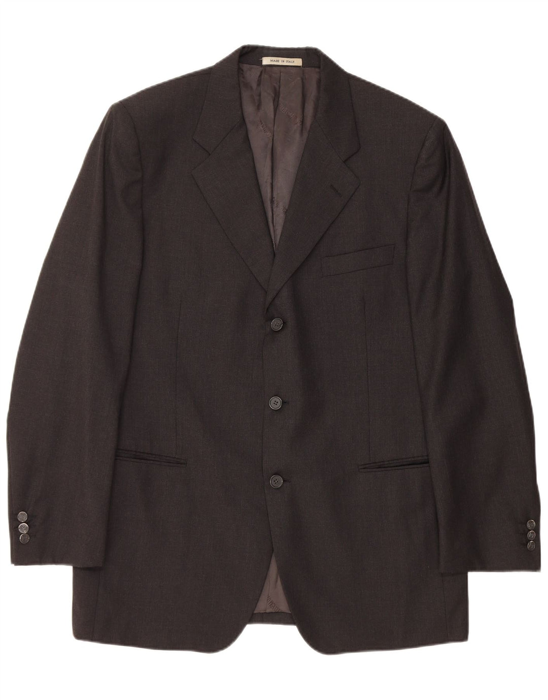 CARLO PIGNATELLI Herren 3-Knopf-Blazerjacke UK 40 Große schwarze Wolle