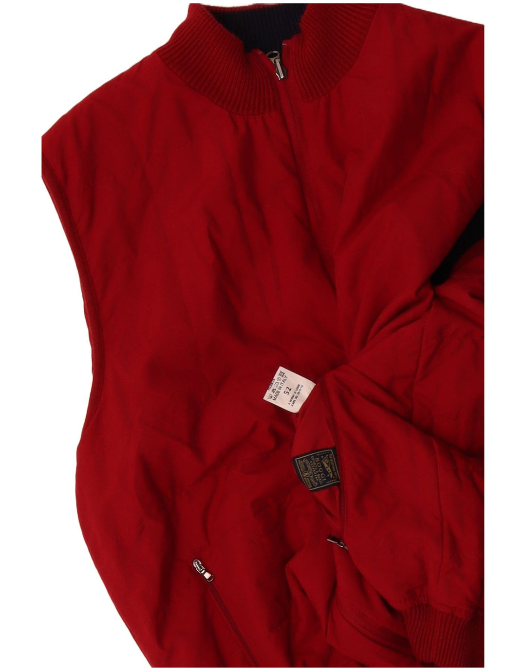 BOGGI Herren Wendeweste IT 52 XL Rot Polyacryl