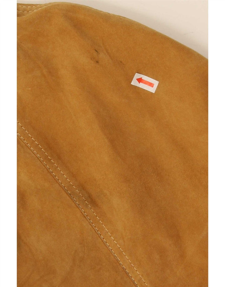 Vintage Herren Wildleder Bomberjacke IT 50 Large Beige