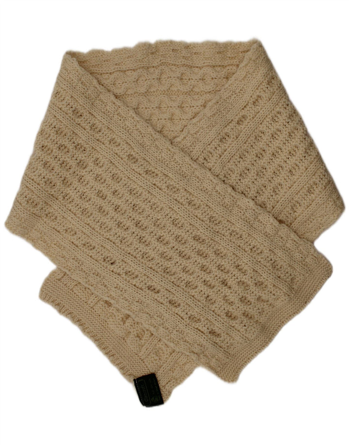 Glencroft Damen-Strick-Rechteckschal, Einheitsgröße, gebrochenes Weiß, Schurwolle, Winter