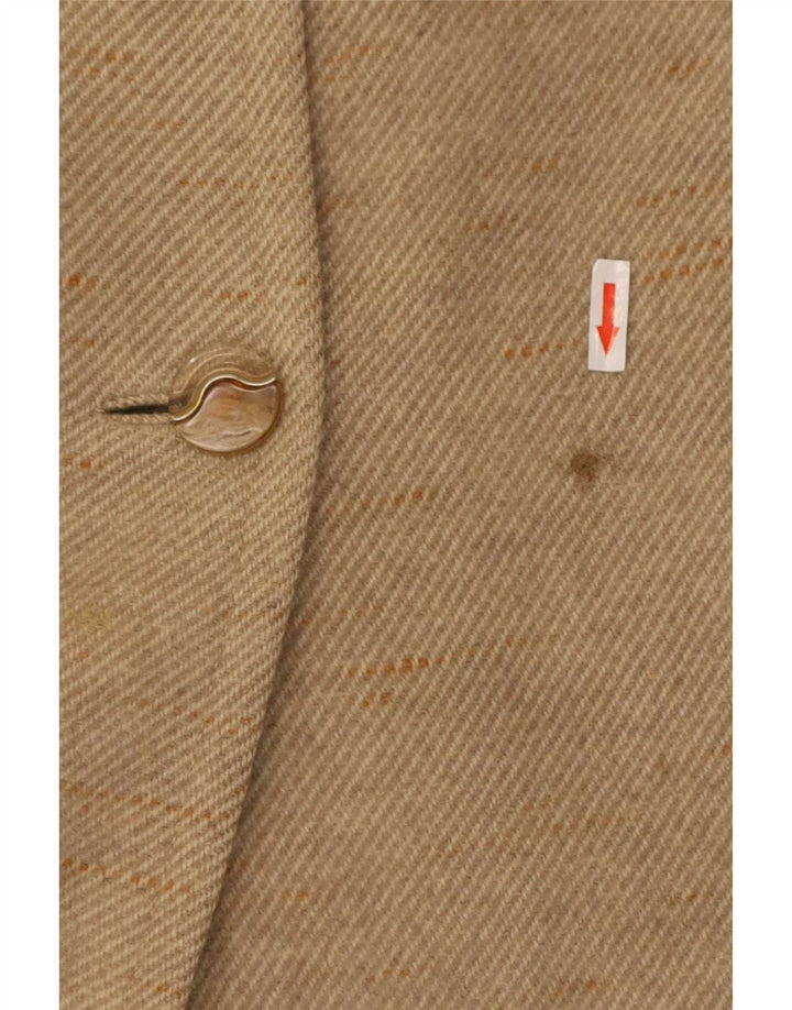 Vintage Damen Mantel UK 10 Small Beige Flecked