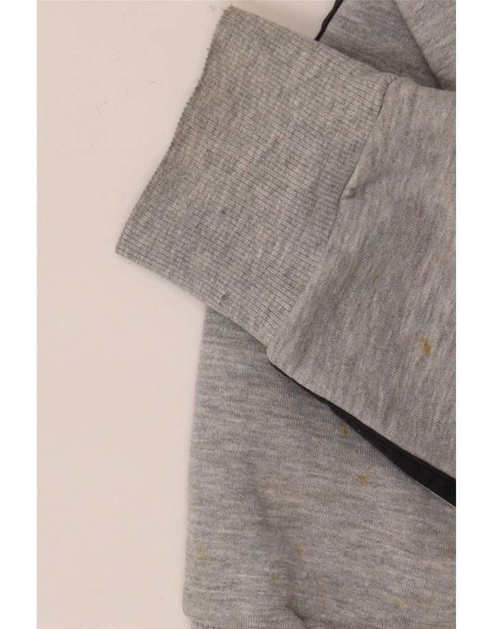 Adidas Herren-Kapuzenpullover mit Reißverschluss, groß, grau gefleckte Baumwolle