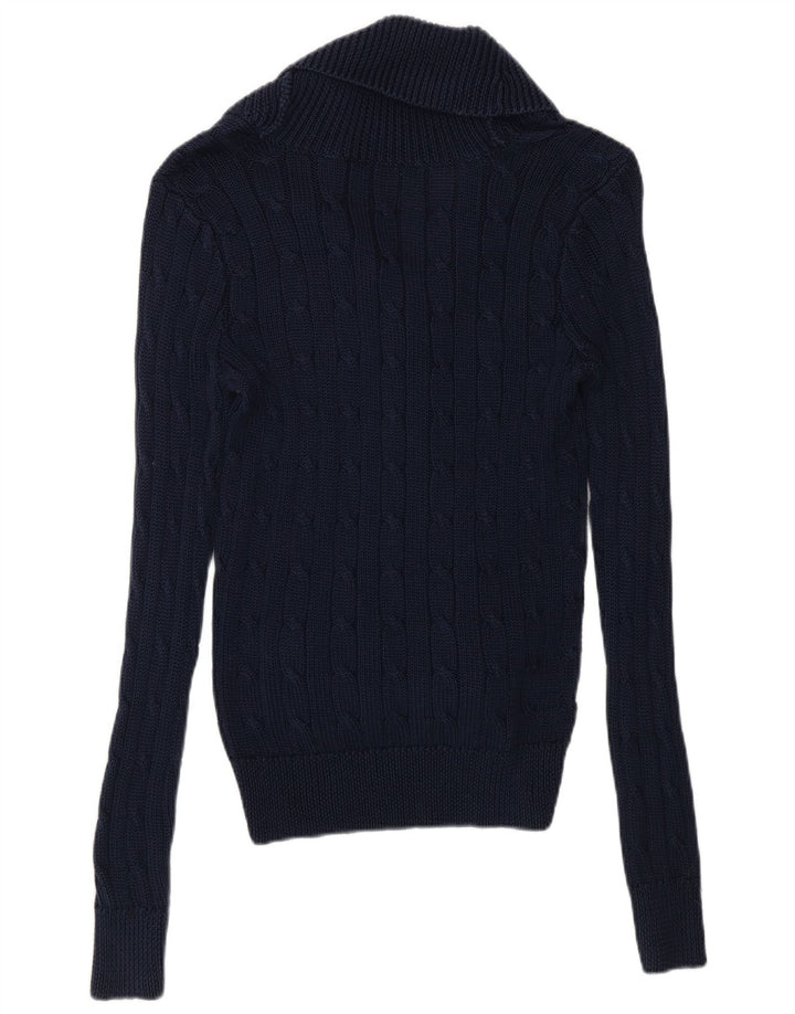 Ralph Lauren Damen-Strickjacke, Gr. 14, mittleres Marineblau