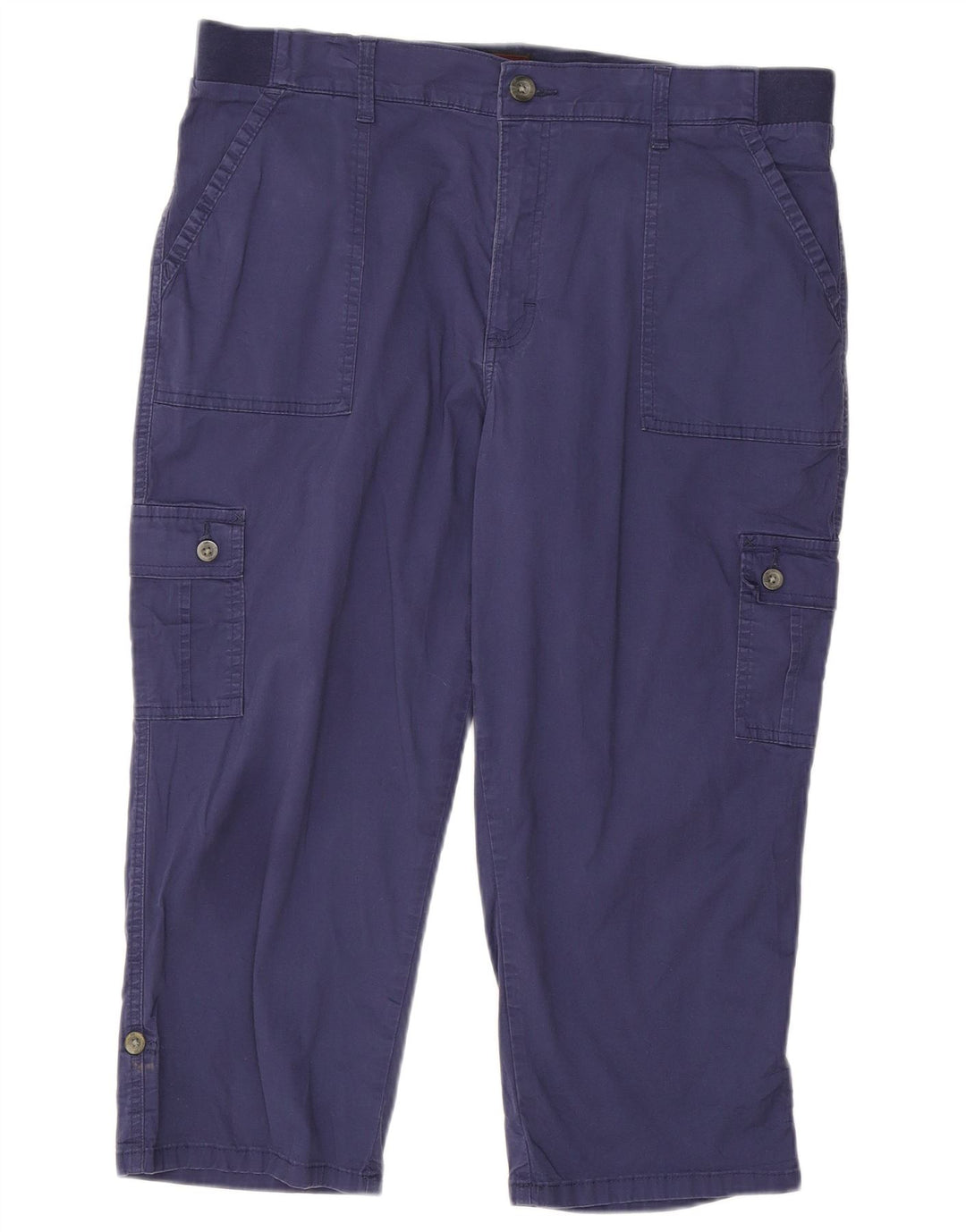 LEE Damen Cargo-Caprihose mit hoher Taille, US 18, 2XL, W36, L21, Marineblau