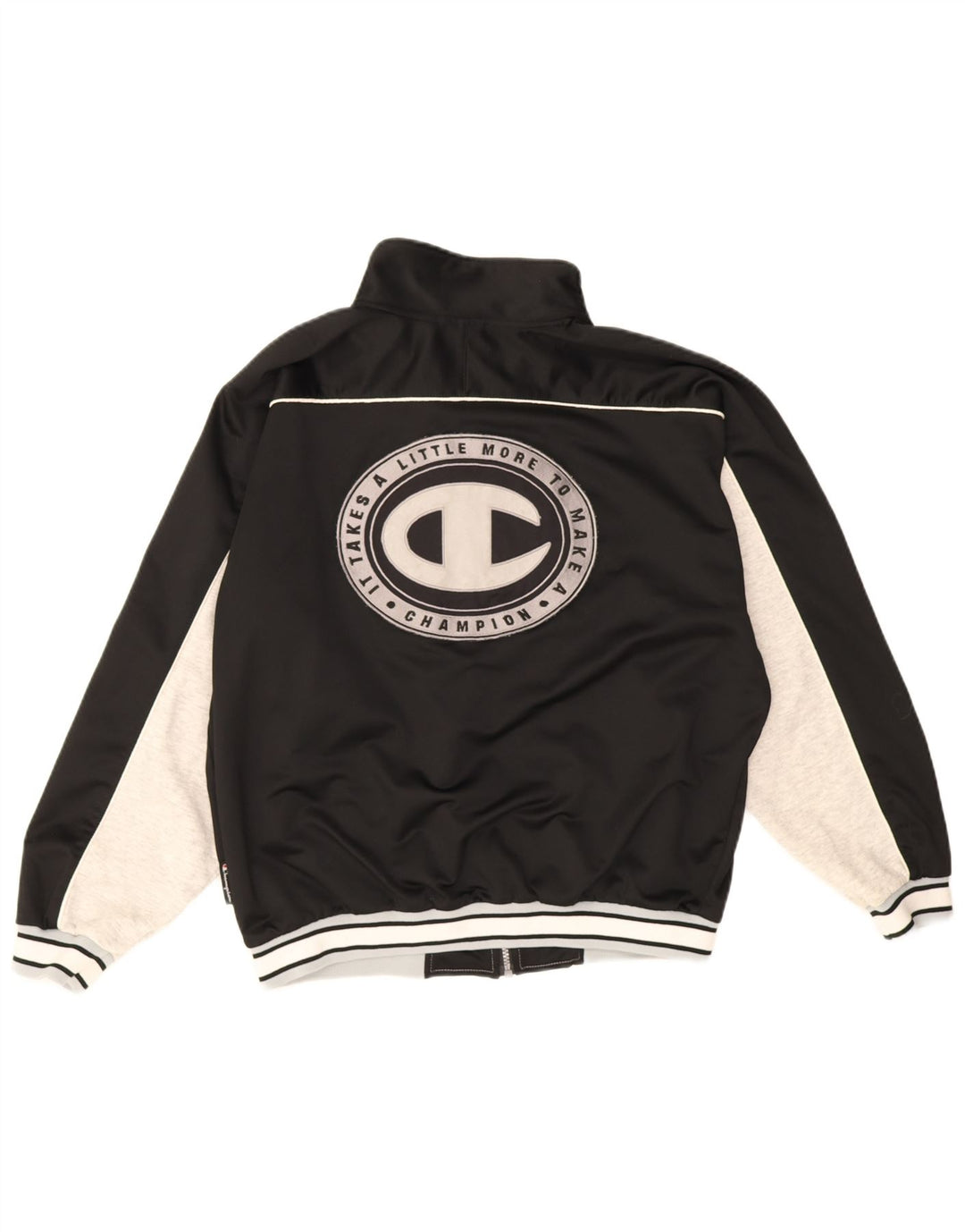 Champion Herren-Trainingsanzugoberteil mit Grafik, Mittelschwarz, Farbblock