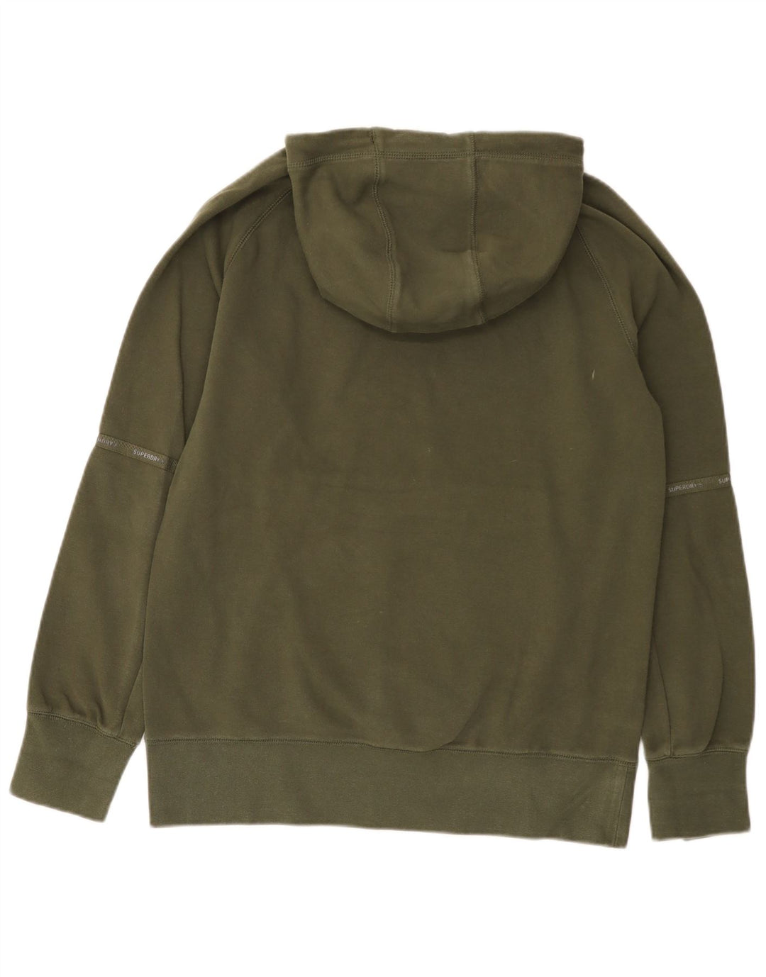Superdry Herren-Kapuzenpullover aus mittlerer Khaki-Baumwolle