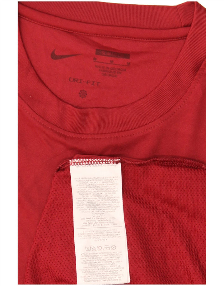 Nike Herren Dri Fit Slim Fit Grafik-T-Shirt-Oberteil Mittelbraunes Polyester