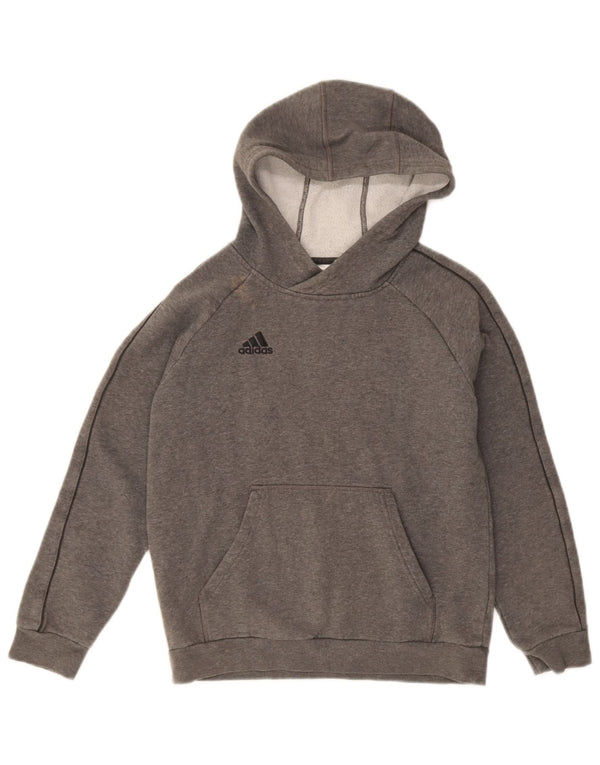 Adidas Jungen Kapuzenpullover, 11–12 Jahre, graue Baumwolle
