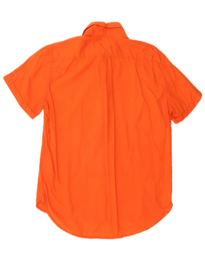 DIESEL Herren Kurzarmhemd Mittelorange Baumwolle