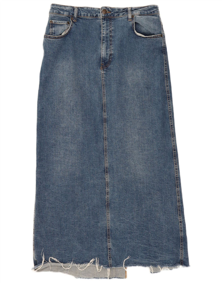 Zara Damen Jeansrock XL W32 Blau