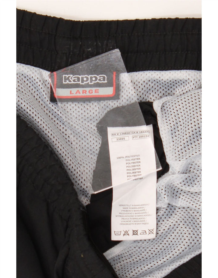 KAPPA Herren-Sportshorts, groß, aus schwarzem Polyester