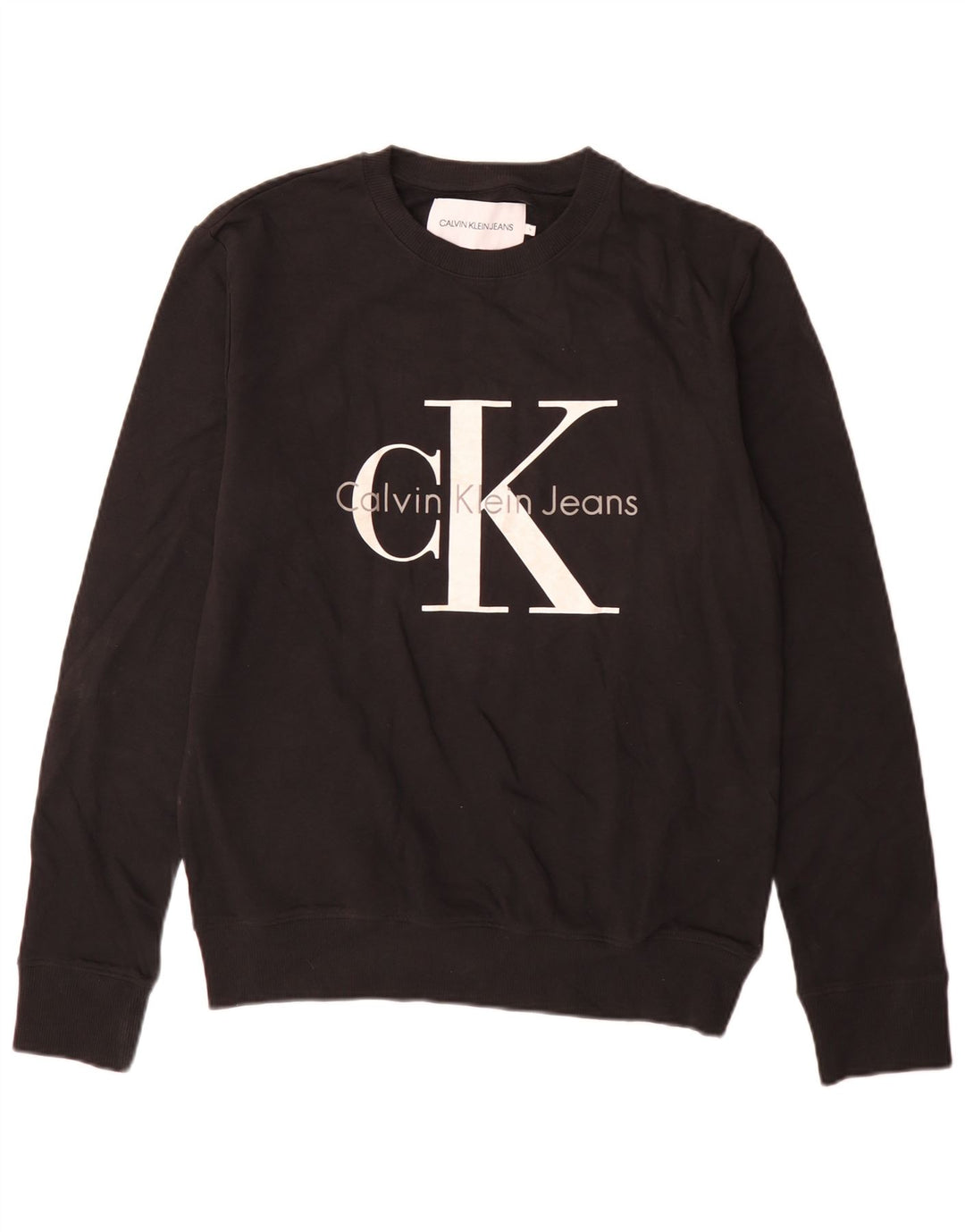 Calvin Klein Jeans Herren-Sweatshirt mit Grafik, mittelschwarze Baumwolle