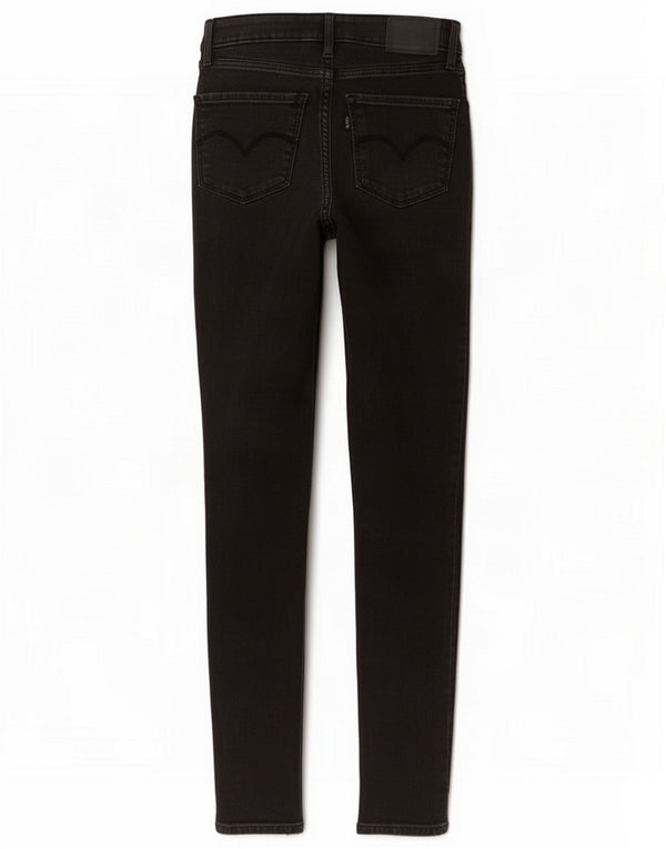 Levi's Damen 721 High Rise Skinny Jeans W25 L28 Schwarze Baumwolle