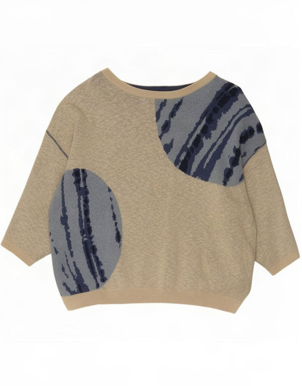 White Stuff Damen-Pullover mit U-Boot-Ausschnitt, UK 16, Größe L, Beige, Farbblock