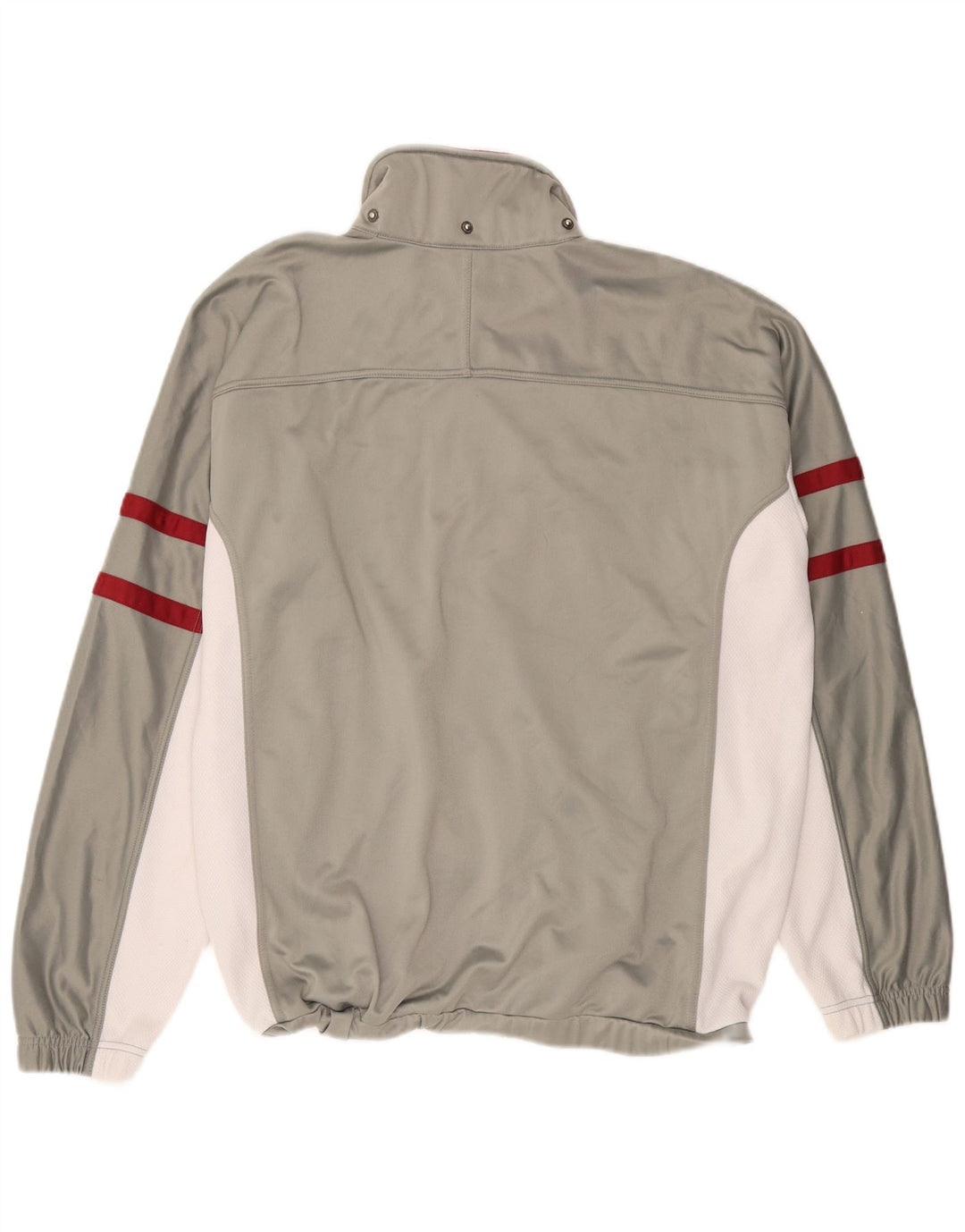 ASICS Herren-Trainingsanzugoberteil, XL, graues Colourblock-Polyester