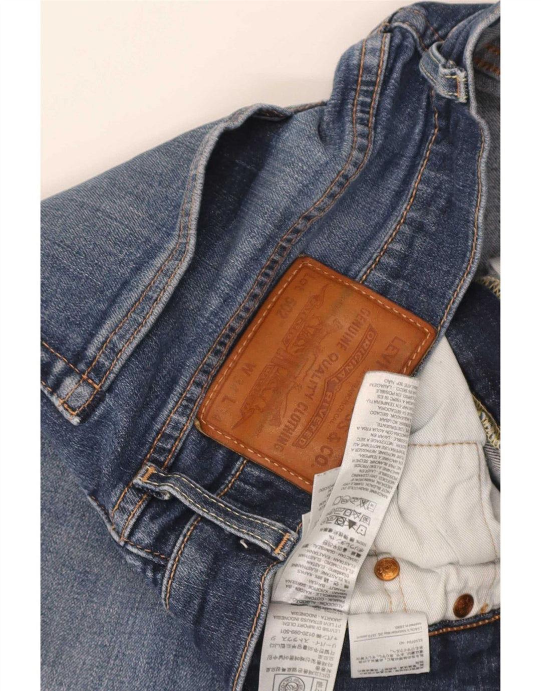 Levi's Herren 502 Tapered Jeans W34 L34 Blaue Baumwolle