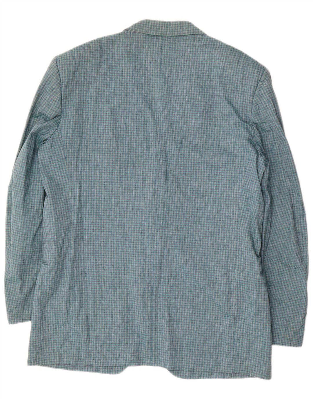Nino Cerruti Herren-Blazer mit 2 Knöpfen, IT 54, 2XL, blau karierte Baumwolle