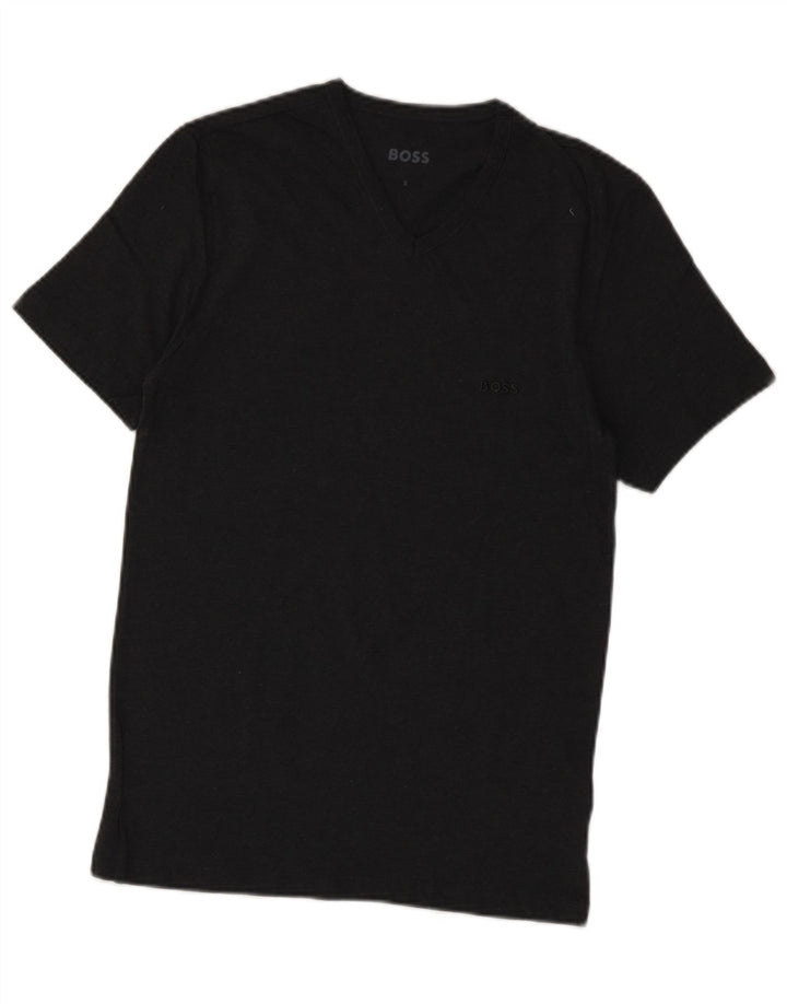 Hugo Boss Herren T-Shirt Top Small Grau Baumwolle