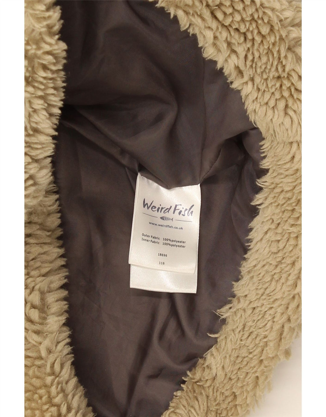 Weird Fish Damen-Teddybär-Sherpa-Jacke, UK 12, Mittelbeige, Polyester