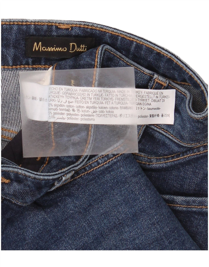 Massimo Dutti Damen Slim Jeans EU 40 Medium W30 L30 Blaue Baumwolle
