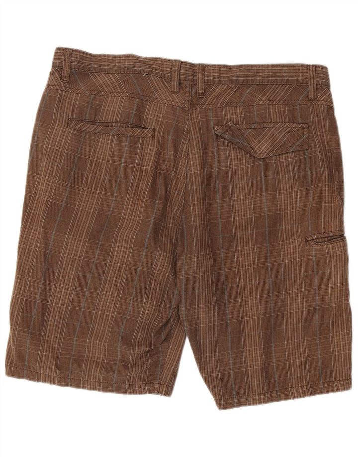 Lee Herren Cargoshorts W38 XL Braun karierte Baumwolle
