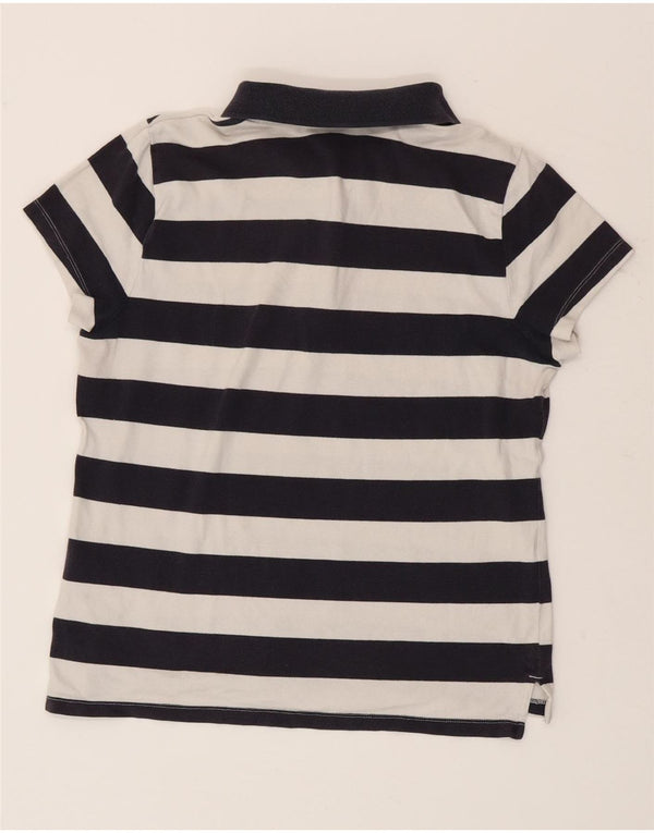Tommy Hilfiger Damen Poloshirt UK 18 XL Marineblau gestreift Baumwolle