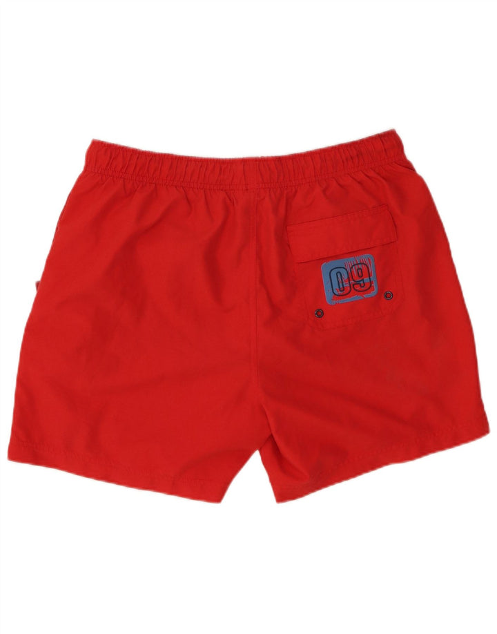 CALVIN KLEIN Herren Badeshorts mit Grafik, groß, rotes Polyester