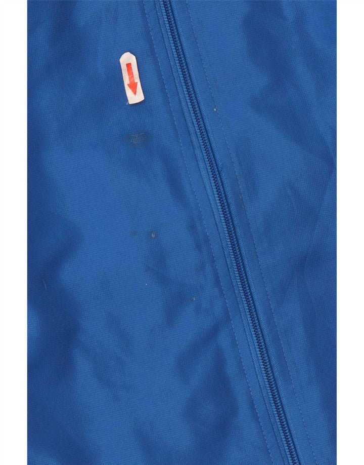 Asics Herren-Trainingsanzug mit grafischem Oberteil, XL, blaues Farbblock-Polyester