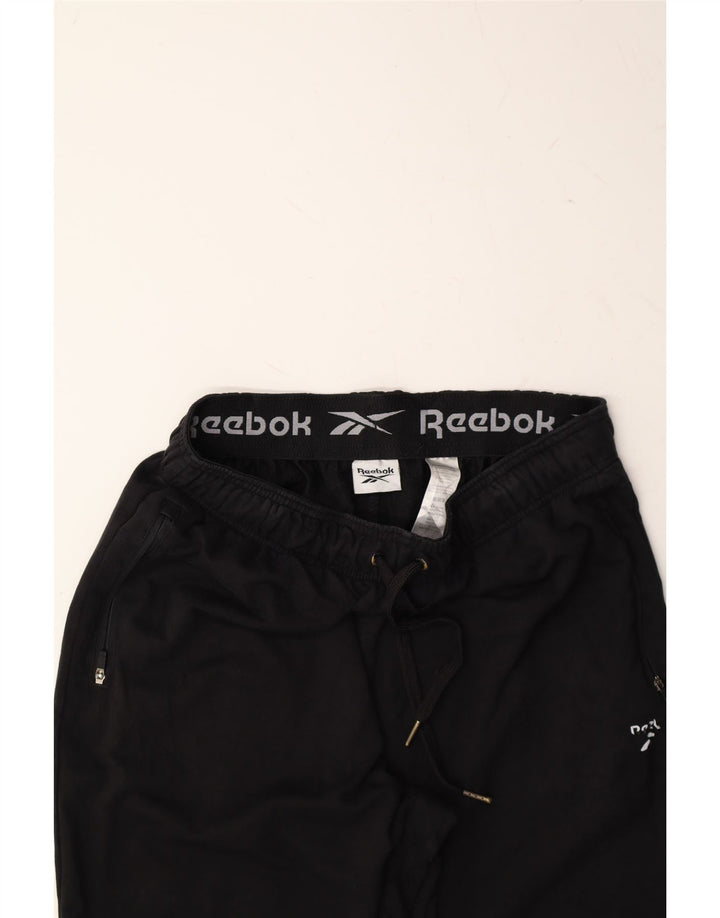REEBOK Womens Tracksuit Trousers Joggers UK 14 Medium  Black Cotton Vintage Reebok and Second-Hand Reebok from Messina Hembry 