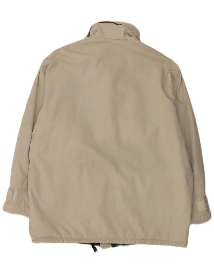 Stratos Herren-Windbreakerjacke mit Kapuze, UK 42, XL, weiße Baumwolle