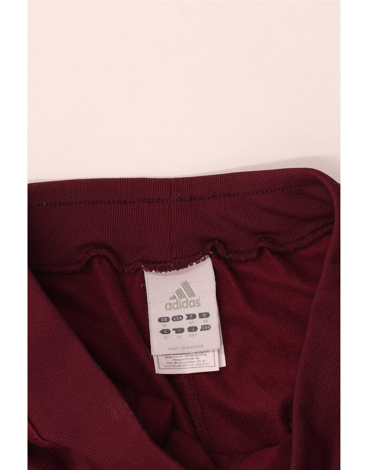 Adidas Damen Trainingshose Jogger UK 16 Large Maroon Polyester