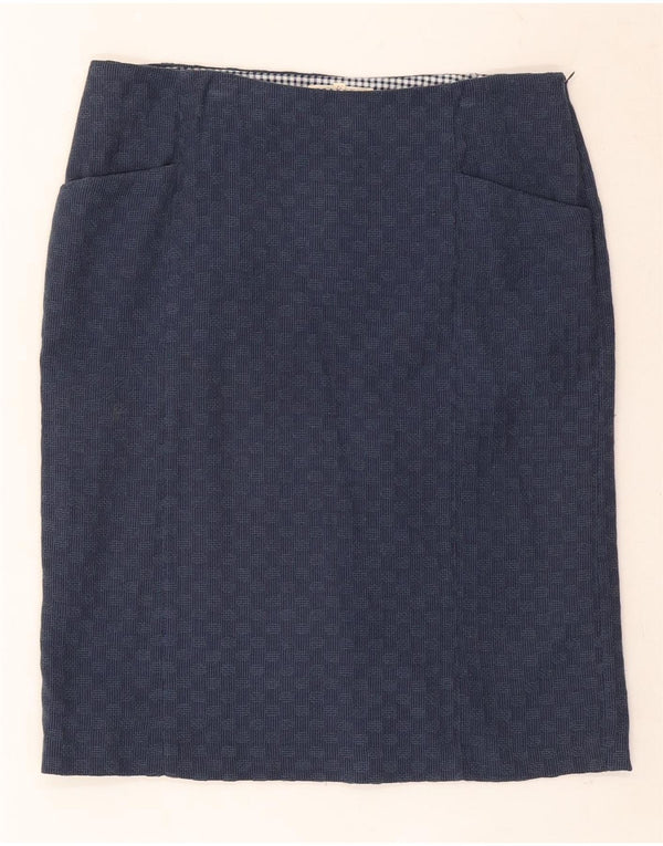 Gerader Rock für Damen von White Stuff UK 12 Medium W32 Marineblau Geometrisch