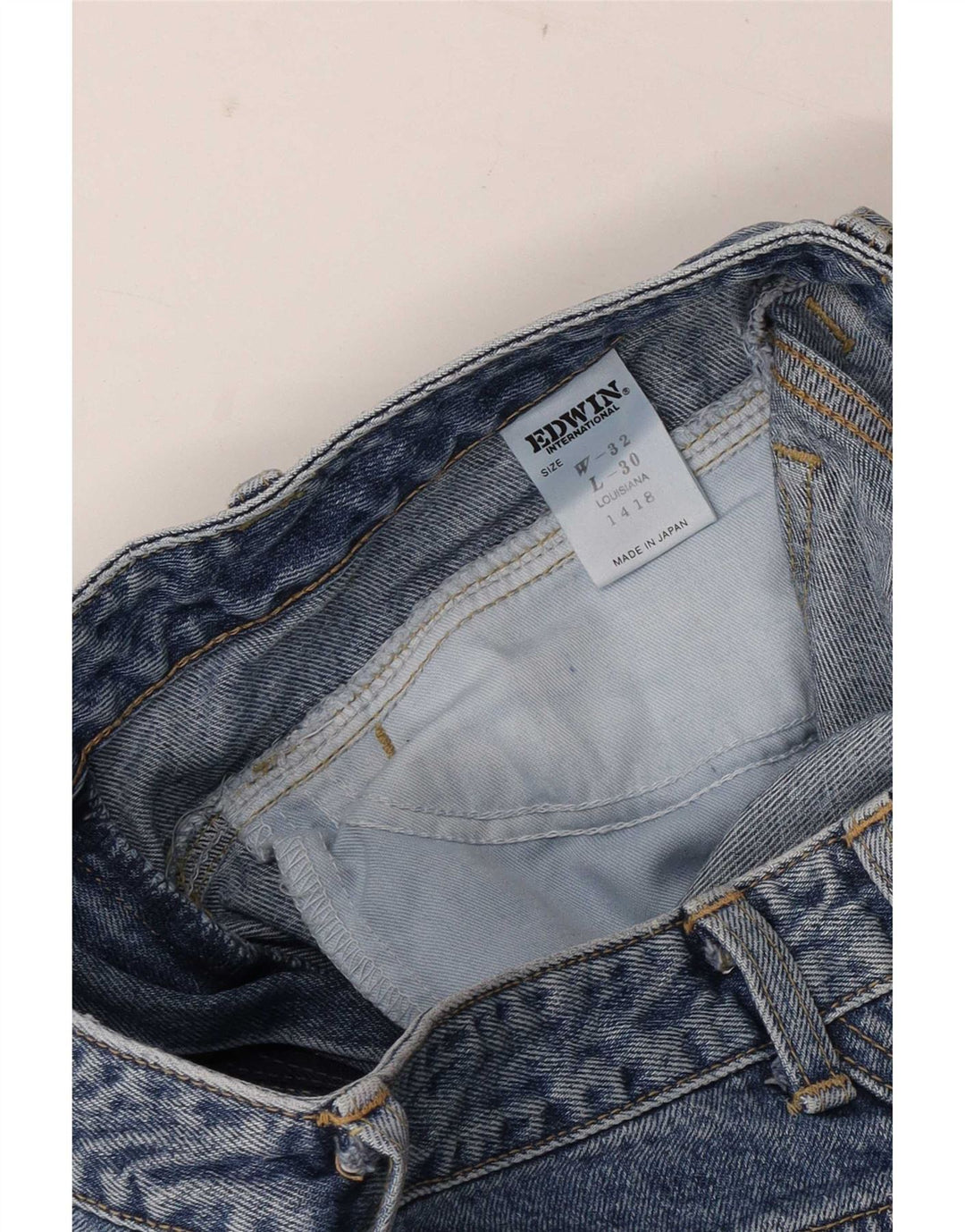 Edwin Damen High Rise Tapered Jeans W32 L30 Blaue Baumwolle