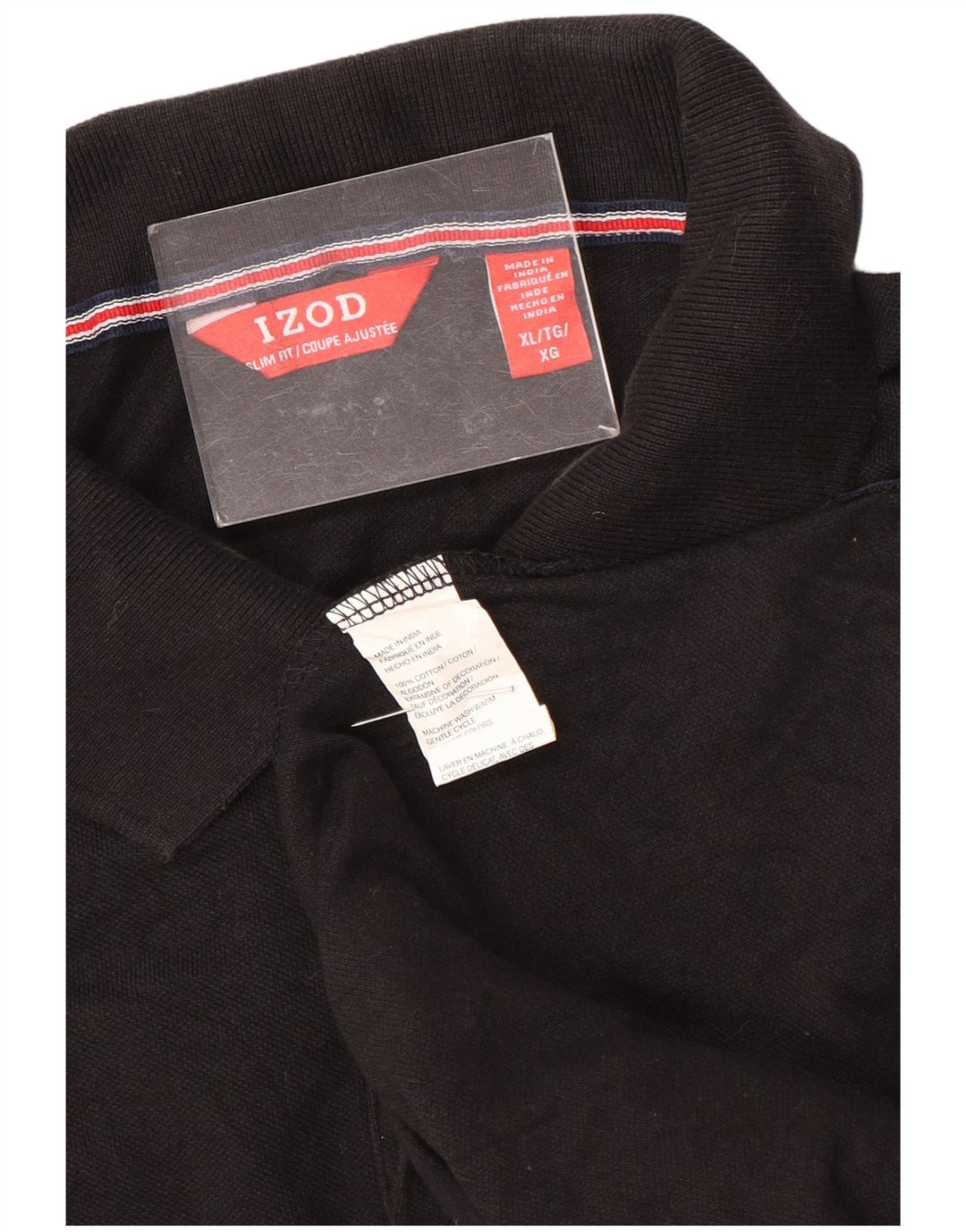 IZOD Herren Slim Fit Poloshirt XL Schwarz Baumwolle