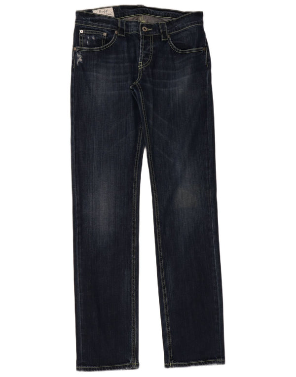 DONDUP Damen Straight Jeans W30 L35 Marineblaue Baumwolle