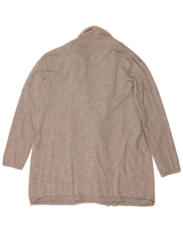 Zara Damen-Cardigan-Pullover UK 14 Mittelgrau gefleckte Viskose