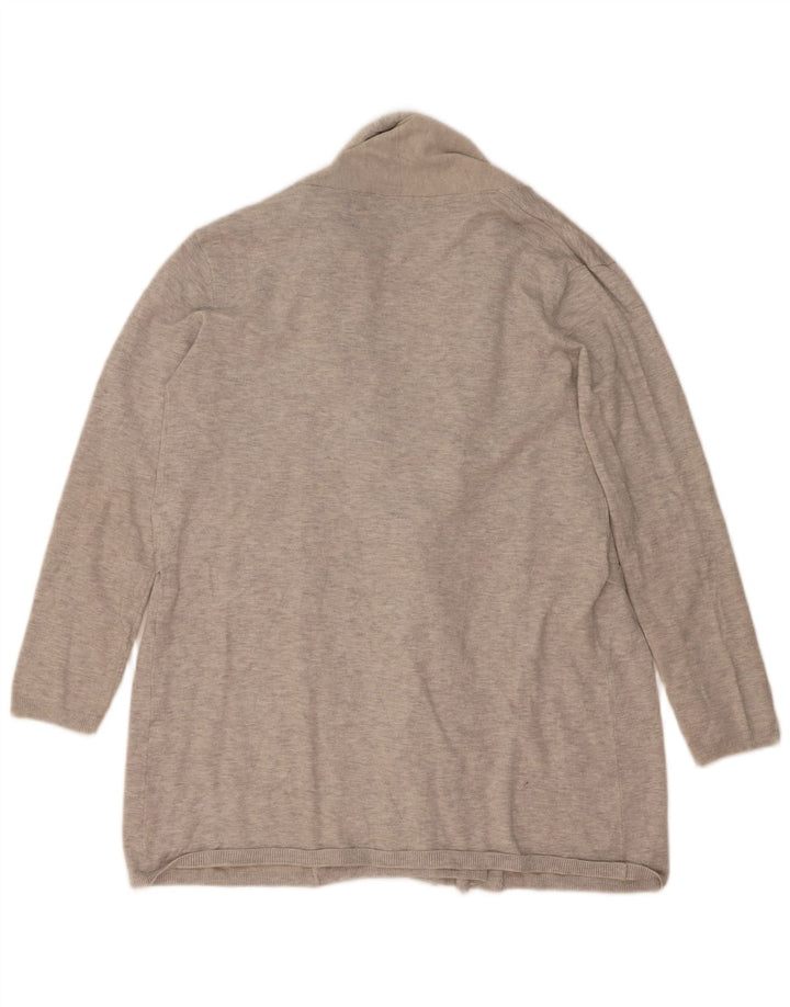 Zara Damen-Cardigan-Pullover UK 14 Mittelgrau gefleckte Viskose