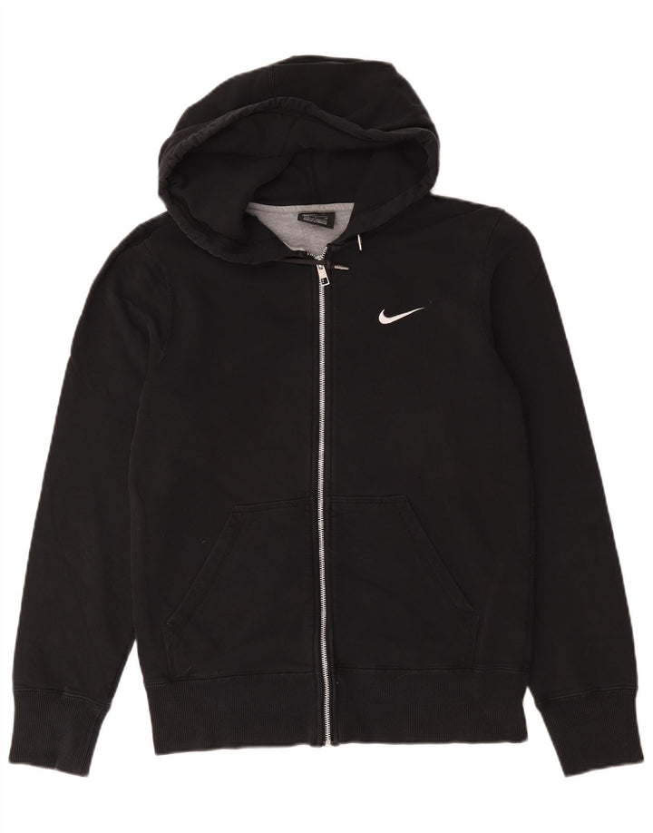 Nike Herren-Kapuzenpullover mit Reißverschluss, Größe S, schwarze Baumwolle