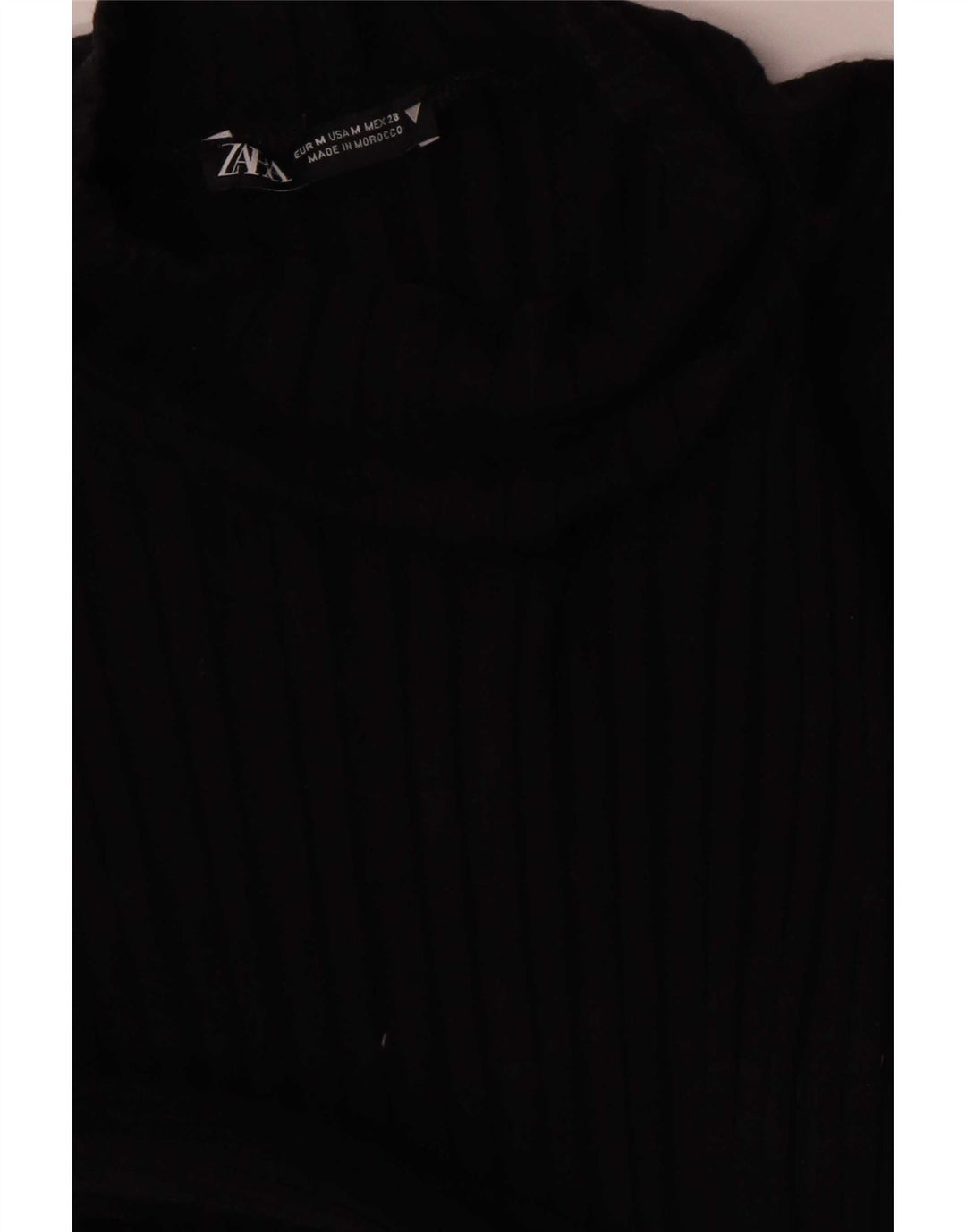 Zara Damen Langarm-Bodycon-Kleid UK 12 Medium Schwarz
